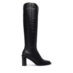 Kozaki Max Mara. Czarne kozaki Max Mara, bez obcasa, na słupku, bez zapięcia. Za 4,869.00 zł.