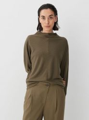Someday Sweter w kolorze khaki rozmiar: 40. Brązowe swetry someday., bez wzorów, bez ramiączek. Za 122.96 zł.