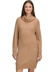 BETTY & CO Sukienka dzianinowa w kolorze beżowym rozmiar: 42. Brązowe sukienki Betty & Co, na co dzień, bez wzorów, z dzianiny, bez kołnierzyka, bez ramiączek, mini, proste. Za 149.95 zł.