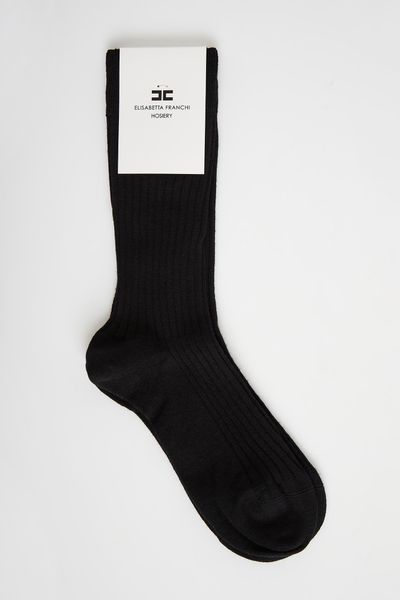 Skarpety damskie wełniane ELISABETTA FRANCHI. Skarpety Elisabetta Franchi, bez wzorów, z wełny. W wyprzedaży za 307.30 zł.