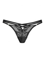 Hunkemöller Figi brazylijskie Amari 301027 Czarny. Czarne figi Hunkemöller, xl, bez wzorów, z syntetyku. Za 69.99 zł.