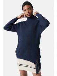 Rodier Sweter w kolorze granatowym rozmiar: L. Niebieskie golfy Rodier, l, bez wzorów, z bawełny, bez ramiączek. Za 214.95 zł.