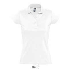 Damska koszulka polo Sol's Prescott. Białe bluzki SOL'S, s, bez wzorów, bez kołnierzyka, bez ramiączek. Za 64.50 zł.