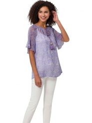 Heine Bluzka w kolorze fioletowym rozmiar: 36. Różowe bluzki Heine, bez wzorów, bez kołnierzyka, bez ramiączek. Za 41.49 zł.