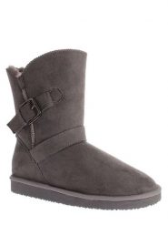 ISLAND BOOT Botki zimowe "Eveline" w kolorze antracytowym rozmiar: 39. Czarne botki Island Boot, na zimę, bez wzorów, z materiału, bez obcasa, na platformie, bez zapięcia. Za 127.65 zł.
