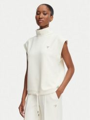 Guess Bluza V6YQ18 K4318 Kremowy Regular Fit. Białe bluzy sportowe Guess, xl, z aplikacjami, z syntetyku, bez kaptura. Za 294.99 zł.