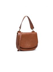 Pinko Skórzana torebka w kolorze jasnobrązowym - 28,5 x 24 x 9 cm rozmiar: onesize. Brązowe torby na ramię Pinko, bez wzorów, z materiału, na ramię, bez dodatków. Za 1,430.99 zł.