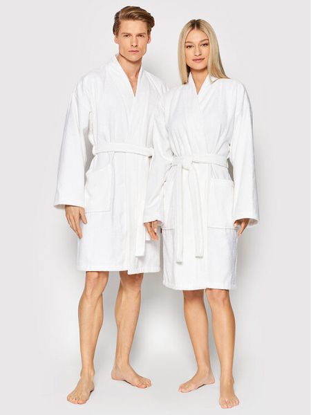 Sprandi Szlafrok SP22-AC002 Biały. Białe szlafroki Sprandi, bez wzorów, z bawełny, bez ramiączek, bez kaptura. Za 199.99 zł.