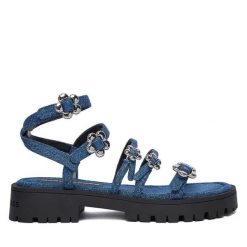 Sandały Marc Jacobs. Niebieskie sandały Marc Jacobs, bez wzorów, bez obcasa, na płaskiej podeszwie, bez zapięcia. Za 1,239.00 zł.