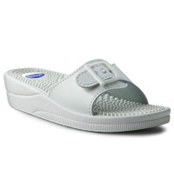 Klapki Scholl. Białe klapki Scholl, bez wzorów, bez obcasa. Za 139.99 zł.