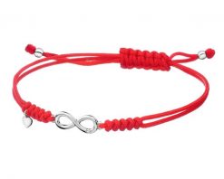 Bransoletka z elementami białego złota i diamentem - nieskończoność - 0,004 ct - próba 585. Białe bransoletki Apart, z diamentem, złote. Za 799.00 zł.