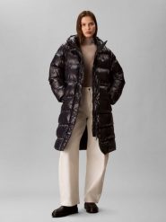 Calvin Klein Jeans Pikowany płaszcz Kobiety niebieski, XS. Niebieskie płaszcze Calvin Klein Jeans, xs, bez wzorów, z jeansu, bez kaptura. Za 949.95 zł.