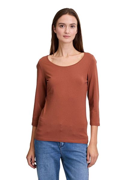 CARTOON Koszulka w kolorze jasnobrązowym rozmiar: 38. Brązowe bluzki Cartoon, bez wzorów, bez kołnierzyka, bez ramiączek. Za 39.99 zł.