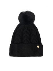 Guess Czapka AW5676 POL01 Czarny. Czarne czapki Guess, z aplikacjami, z poliesteru. Za 154.99 zł.