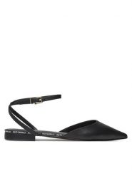 Just Cavalli Sandały 78RA3S72 ZPA33 Czarny. Czarne sandały Just Cavalli, bez wzorów, ze skóry, bez obcasa, na płaskiej podeszwie, bez zapięcia. Za 629.99 zł.