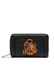 Just Cavalli Portfel 81RA5PN4 ZS749 Czarny. Czarne portfele Just Cavalli, bez wzorów, ze skóry. Za 439.99 zł.