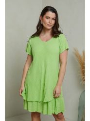 Curvy Lady Sukienka w kolorze limonkowym rozmiar: 48/50. Zielone sukienki Curvy Lady, na co dzień, bez wzorów, klasyczne, bez kołnierzyka, bez ramiączek, midi, proste. Za 155.95 zł.