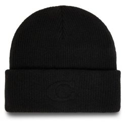Czapka Coach. Czarne czapki Coach, bez wzorów. Za 249.99 zł.