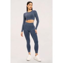 Legginsy fitness damskie Gym Glamour sprane. Niebieskie legginsy GYM GLAMOUR, xs, bez wzorów. Za 159.99 zł.