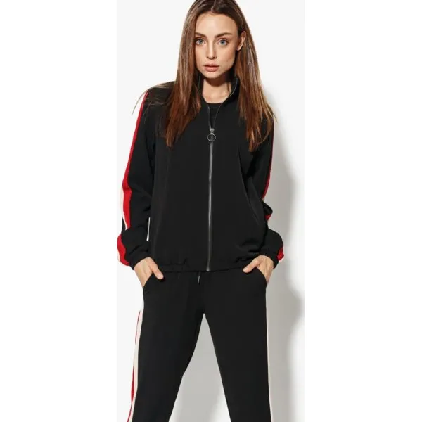 Confront Bluza Poppy , czarny, rozmiar M. Czarne bluzy Confront, m, z aplikacjami, z materiału, bez kaptura. W wyprzedaży za 79.99 zł.