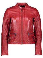 Buffalo Skórzana kurtka w kolorze czerwonym rozmiar: 36. Czerwone kurtki Buffalo, bez wzorów, ze skóry, bez kaptura. Za 391.84 zł.