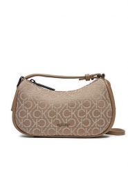 Calvin Klein Torebka Ck Refine Conv Crossbody K60K612151 Beżowy. Brązowe torebki klasyczne Calvin Klein, bez wzorów, z materiału, bez dodatków. Za 369.99 zł.