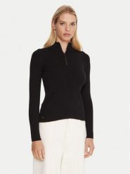 Lacoste Sweter AF4144 Czarny Regular Fit. Czarne swetry Lacoste, bez wzorów, z syntetyku, bez ramiączek. Za 779.99 zł.