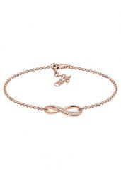 Elli Damski symbol nieskończoności z kryształami cyrkonii, srebro próby 925 Sterling Silver Bransoletki 1 ct. Szare bransoletki Elli, z cyrkonią, srebrne. Za 263.99 zł.