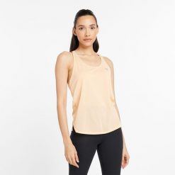 Koszulka damska New Balance WT41250PRE – pomarańczowa. Brązowe bluzki New Balance, xl, bez wzorów, z materiału, sportowe, bez kołnierzyka, bez ramiączek. Za 69.99 zł.