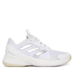 Buty halowe adidas. Białe obuwie sportowe Adidas, bez zapięcia. Za 679.99 zł.