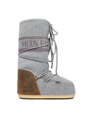 Moon Boot Śniegowce 80D1403230 Szary. Szare trapery i śniegowce Moon Boot, z materiału. Za 1,319.00 zł.