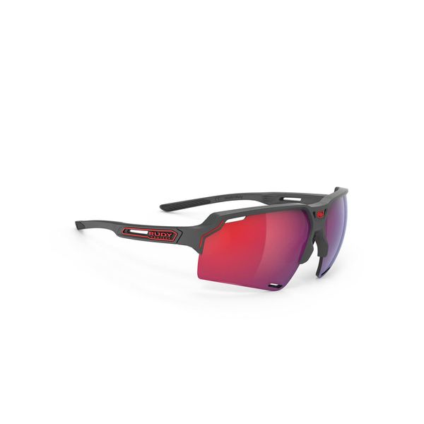 Okulary Rudy Project DELTABEAT CHARCOAL MATTE - Multilaser Red. Brązowe okulary przeciwsłoneczne Rudy Project, bez wzorów, sportowe. W wyprzedaży za 402.00 zł.