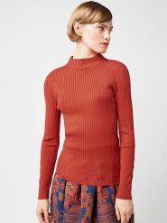 Rodier Sweter w kolorze czerwonym rozmiar: L. Czerwone swetry Rodier, l, bez wzorów, z wełny, bez ramiączek. Za 326.99 zł.