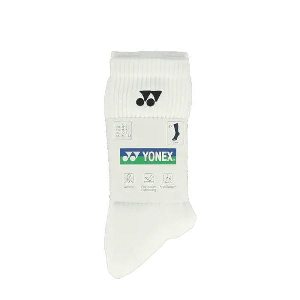 Skarpety sportowe Yonex Long 19256. Białe skarpety YONEX, bez wzorów, z bawełny. Za 89.00 zł.