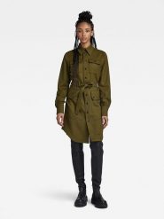 G-Star Sukienka w kolorze khaki rozmiar: XS. Brązowe sukienki G-Star, na co dzień, xs, bez wzorów, z tkaniny, retro, bez kołnierzyka, bez ramiączek, midi, proste. Za 215.71 zł.