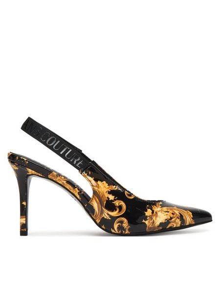 Versace Jeans Couture Szpilki 80VA3S52 ZS366 G89 Czarny. Czarne szpilki Versace Jeans Couture, bez wzorów, z jeansu, bez obcasa, na szpilce, bez zapięcia. Za 504.99 zł.