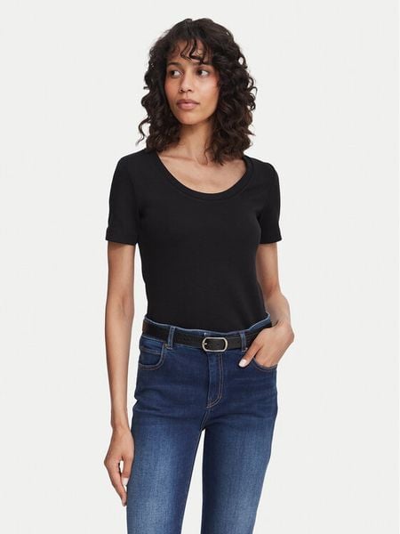 Weekend Max Mara T-Shirt Multij 2625946031 Czarny Regular Fit. Czarne t-shirty Weekend Max Mara, m, bez wzorów, z bawełny, bez kołnierzyka, bez ramiączek. Za 374.99 zł.