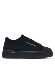 Armani Exchange Trampki XW003067 AF27450 UC001 Czarny. Czarne trampki Armani Exchange, bez wzorów, ze skóry, bez zapięcia. Za 779.99 zł.