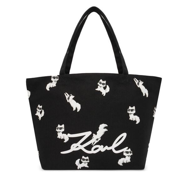Torebka KARL LAGERFELD. Czarne shopper KARL LAGERFELD, bez wzorów, bez dodatków. Za 339.99 zł.