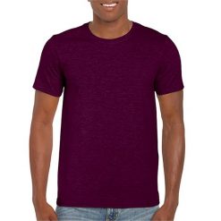 Koszulka Softstyle Dla Dorosłych Unisex. Brązowe bluzki GILDAN, l, bez wzorów, sportowe, bez kołnierzyka, bez ramiączek. Za 29.99 zł.
