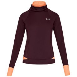 Bluza funkcyjna w kolorze bordowym. Czerwone bluzy sportowe Under Armour, s, bez wzorów, bez ramiączek. W wyprzedaży za 139.95 zł.