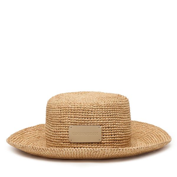 Kapelusz Emporio Armani. Brązowe kapelusze Emporio Armani, bez wzorów. Za 453.99 zł.