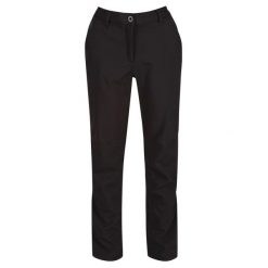 Spodnie Trekkingowe Damskie Softshell Fenton. Czarne spodnie sportowe Regatta, na zimę, l, bez wzorów, z softshellu, narciarskie. Za 146.99 zł.