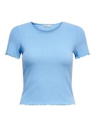 ONLY Koszulka "Emma" w kolorze błękitnym rozmiar: L. Niebieskie bluzki Only, l, bez wzorów, bez kołnierzyka, bez ramiączek. Za 41.79 zł.