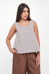 Top damski lniany Caliga MM. Topy MM, bez wzorów, ze lnu, bez kołnierzyka, bez ramiączek. Za 689.00 zł.