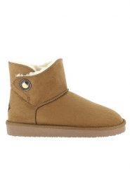 Blackfield Botki zimowe "Cayuga" w kolorze jasnobrązowym rozmiar: 38. Brązowe botki Blackfield, na zimę, z aplikacjami, z materiału, z okrągłym noskiem, bez obcasa, bez zapięcia. Za 130.99 zł.