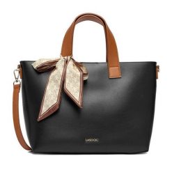 Torebka Lasocki. Czarne torebki klasyczne Lasocki, bez wzorów, bez dodatków. Za 199.99 zł.