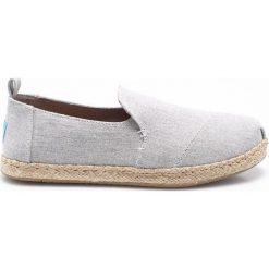 Toms - Espadryle. Szare espadryle Toms, bez wzorów, z gumy, bez obcasa, bez zapięcia. W wyprzedaży za 139.90 zł.
