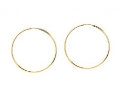 Złote kolczyki szarnir - koła, 45 mm. Żółte kolczyki Apart, złote. Za 849.00 zł.