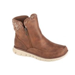 Buty zimowe damskie, Synergy - Lovely Collab. Brązowe obuwie sportowe Skechers, na zimę, bez zapięcia. Za 289.99 zł.